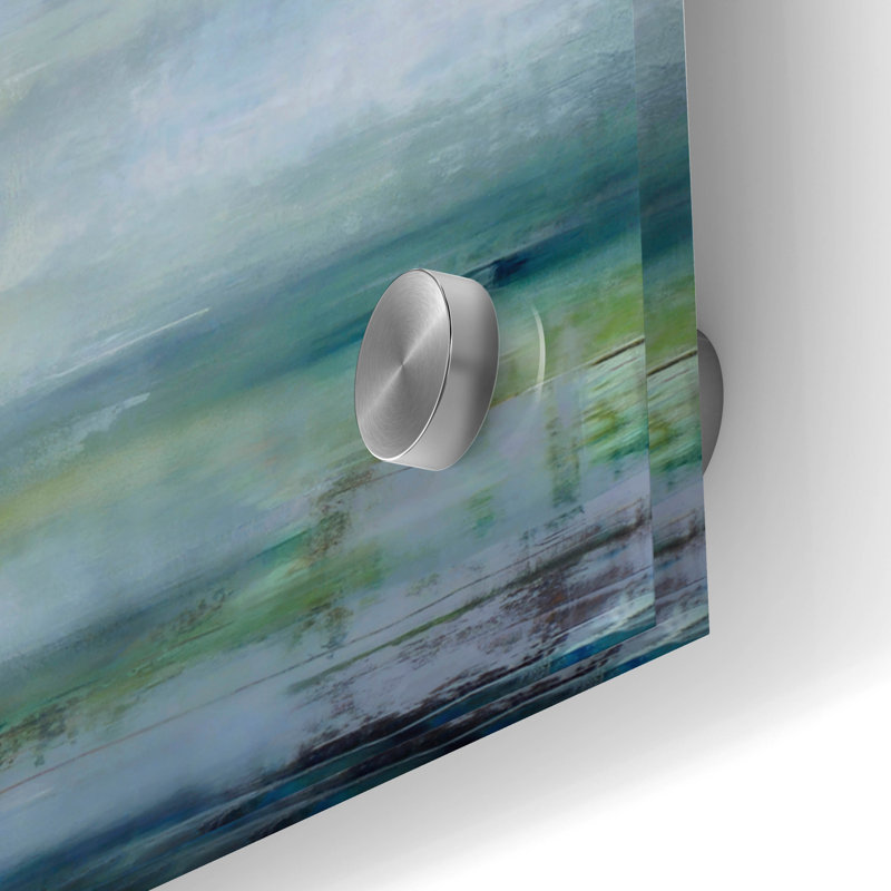 «Sailing Azure Bay» par Aondrea H. Maynard, art mural en verre acrylique, 36 po x 12 po, H 12 po x l 36 po