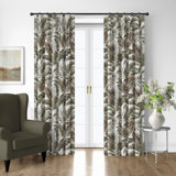 Frondosa  Copper Cotton Pinch Pleat Drapery Panel Set of 2
