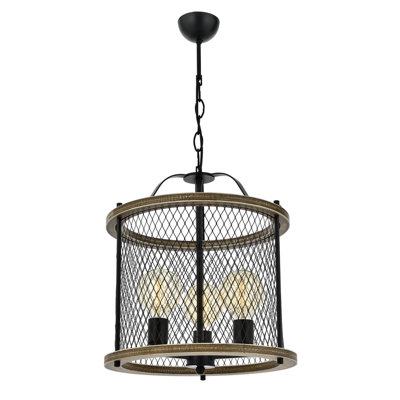 Luminaire suspendu tambour 4 lumières