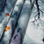 Tapisserie murale d'Halloween aquarelle-133641661