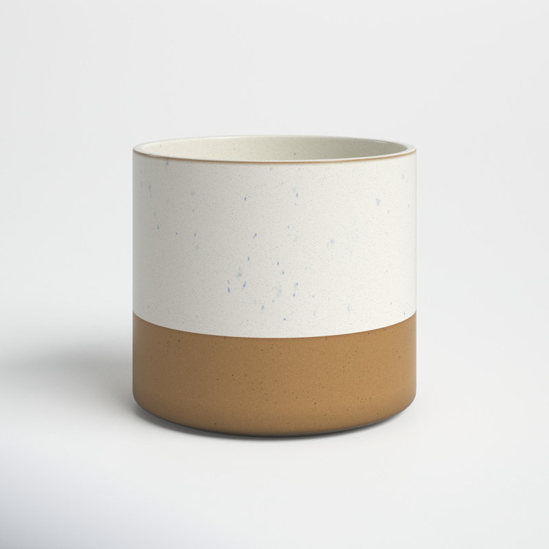 Seymour Handmade Ceramic Pot Planter, White, 5' H x 5.25" W x 5.25" D