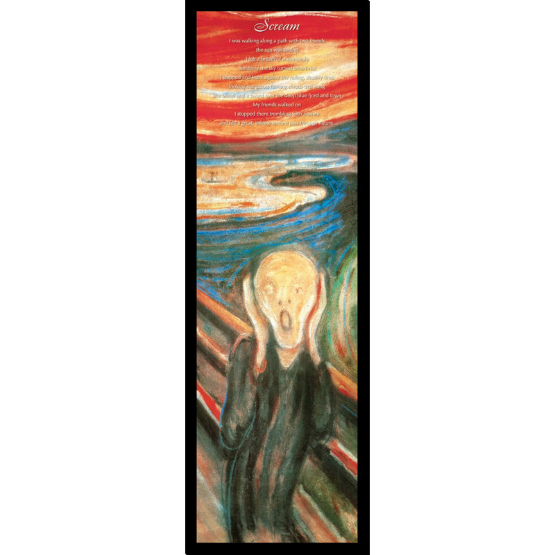 "The Scream" par Edvard Munch, reproduction d’art sur papier encadrée