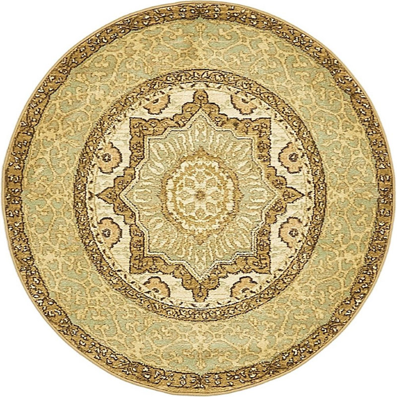 Palazzo Oriental Indoor Rug, Round 6'