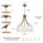 6- Light Dimmable Farmhouse Drum Chandelier For Kitchen Island Dining Room Café-797299872