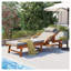 Méridienne d'extérieur réglable de 77,5 pouces U_Style - Chaise en bois d'acacia avec finition grise