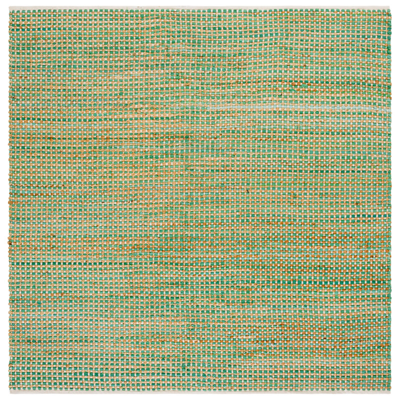 Tapis uni en coton tissé à la main Cape Jute / Sisal Cape Cod, Carré 6 pi