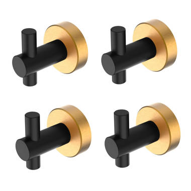 TIANSI Flip 6-Hook Wall Mounted Rack Black Gold