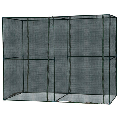 Outsunny  Crop Cage, Plant Protection Tent with Zippered Doors for Vegetable Garden, Backyard