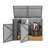 Garbage Bin Shed Stores 2 Trash Cans Metal Outdoor Bin Shed For Garbage Storage,54 Cubic Feet Of Space,Stainless Galvanized Steel, Bin Shed For Garden Yard Lawn