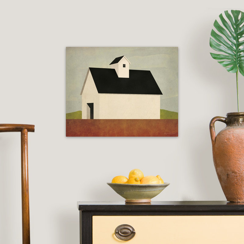 Reproduction d’art graphique sur toile, "Fall Barn" par Mark Adlington, Toile tendue, H 16 po x l 20 po x P 1,25 po