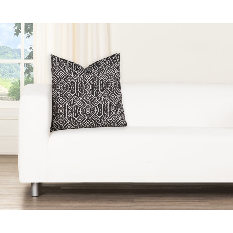 Coussin décoratif Magnolia Home Fashions Mesa, Noir géométrique, Polyester, H 20 po x l 20 po