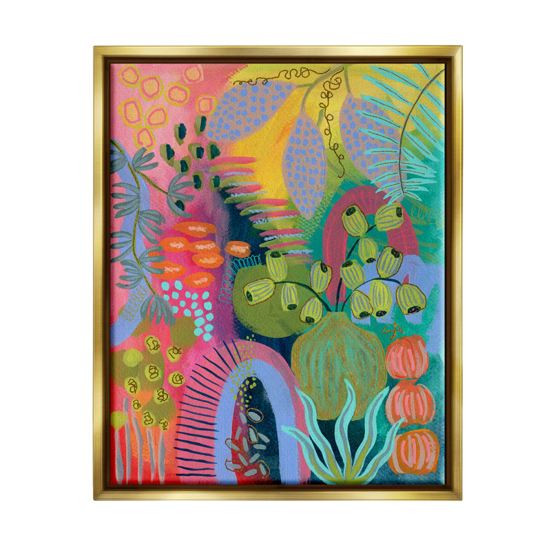 «Red Barrel Studio® Abstract Botanicals Vivid Hues» par Suzanne Allard, H 21 po x l 17 po x P 1,7 po