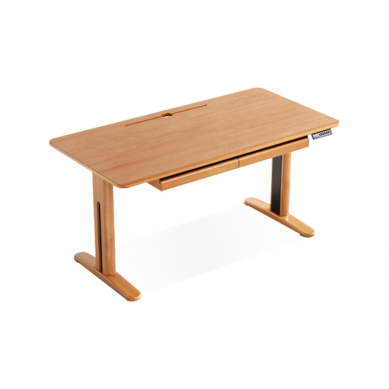 Bureau rectangulaire en bois massif Burlywood, Burlywood