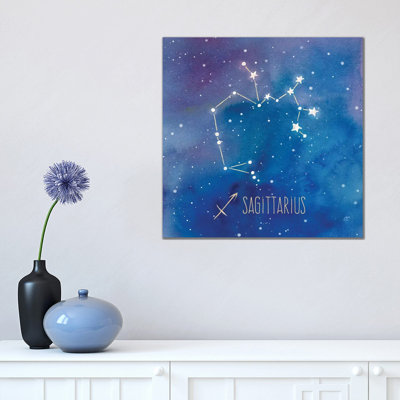 Star Sign Sagittarius by Cynthia Coulter - Wrapped Canvas Painting