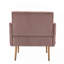 Fauteuil en velours avec pieds en métal-1291462247