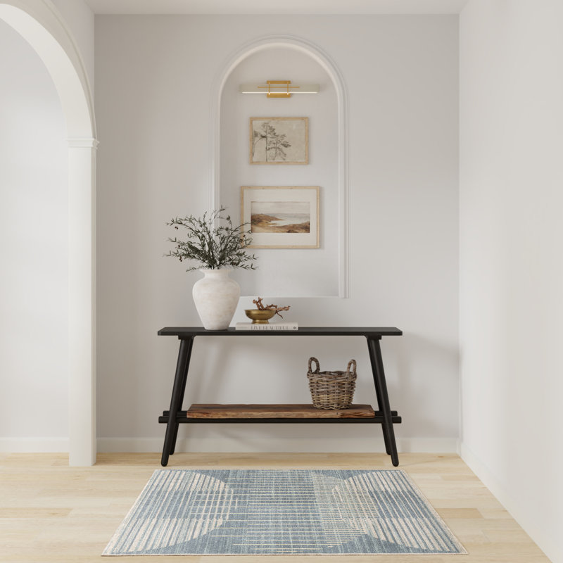 Tapis d'intérieur moderne lavable à la machine George Oliver Jeffs, Rectangle 3 pi 3 po x 5 pi