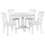 Orisfur. Ensemble de table et chaises de salle à manger 5 pièces pour 4 personnes, table de cuisine en bois massif avec 4 chaises