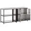  Kitchen Storage Set With Shelf 2 Pcs Sliver 180 X 50 X 92 Cm