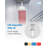 12" Gray Selectable LED Jelly Jar Vaportite (3000K, 4000K, 5000K)