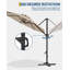 Parasol extérieur en porte-à-faux 10 pi, rotation à 360 degrés, avec DEL-1167558677