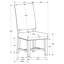Set of 2 Beige & Smokey Black Fabric Dining Chairs, Modern & Comfortable Seating