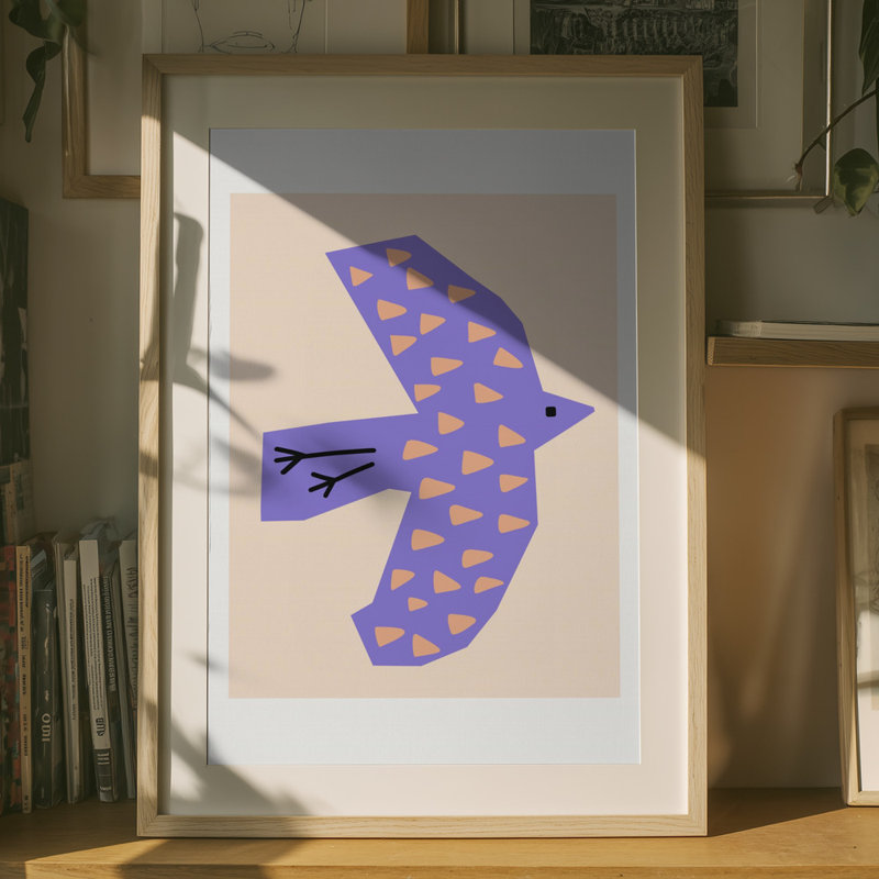 Wrapped Canvas Print, Purple/Yellow, 121.92 cm H x 81.28 cm W