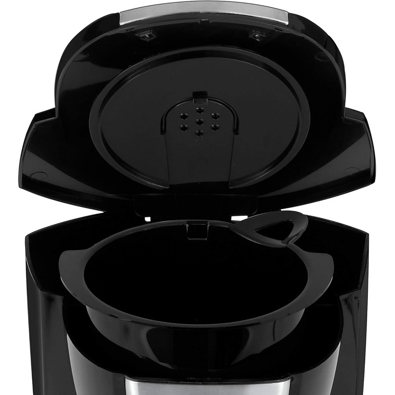 Sleek 12-Cup Black Programmable Coffee Maker with Auto Shutoff