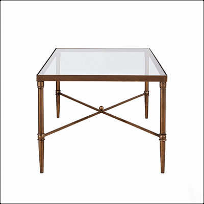 Sleek Modern Rectangle Coffee Table with Tempered Glass Top and Sturdy Metal Frame, Perfect for Contemporary Living Rooms