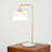 Socoma Ribbed Glass Table Lamp with Brass Finish and Marble Base