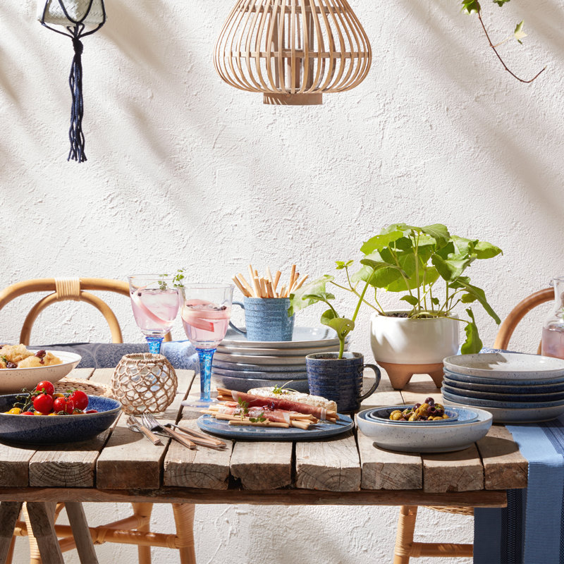 Denby Studio Blue 12 Piece Dinnerware Set, Service for 4