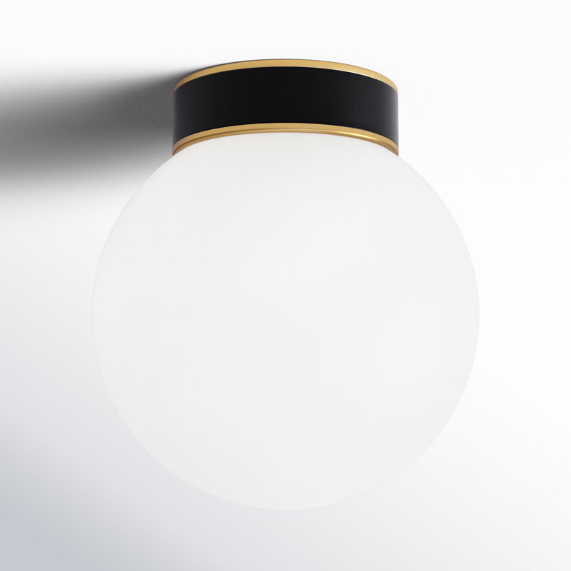 Monroe 1 - Light Flush Mount, Burnished Brass GBK