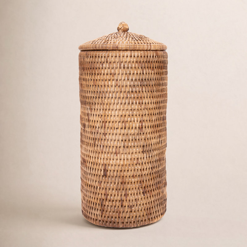 Porte-papier hygiénique sur pied Rael, Brun miel