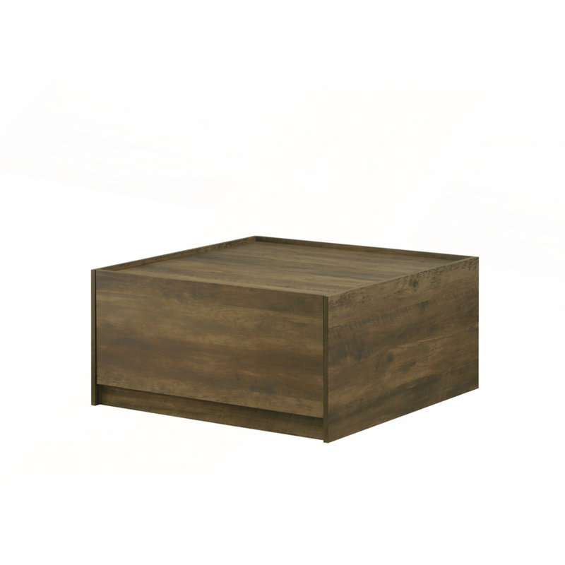 Table basse moderne carrée avec 2 tiroirs