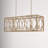 Bellamie 8-Light Metal Caged Rectangular Linear Chandelier-1129595944