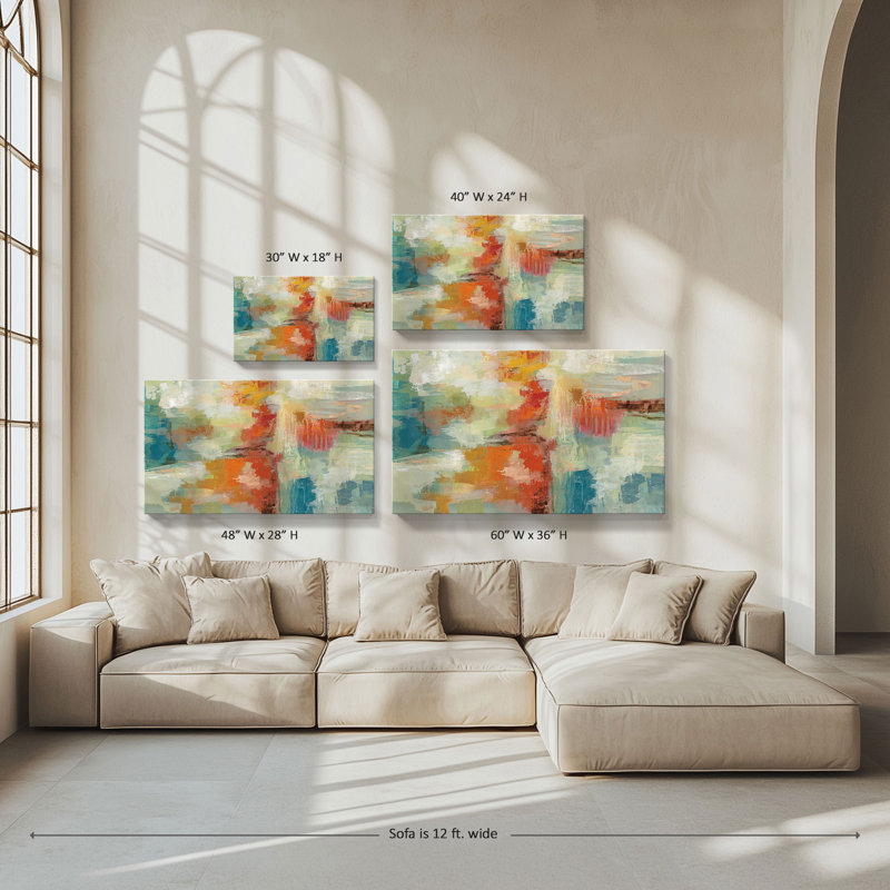 "Coral Reef" par Silvia Vassileva, reproduction sur toile, H 36 po x l 60 po x P 1,5 po