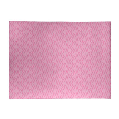 Tapis de zag zone rose monochrome zig