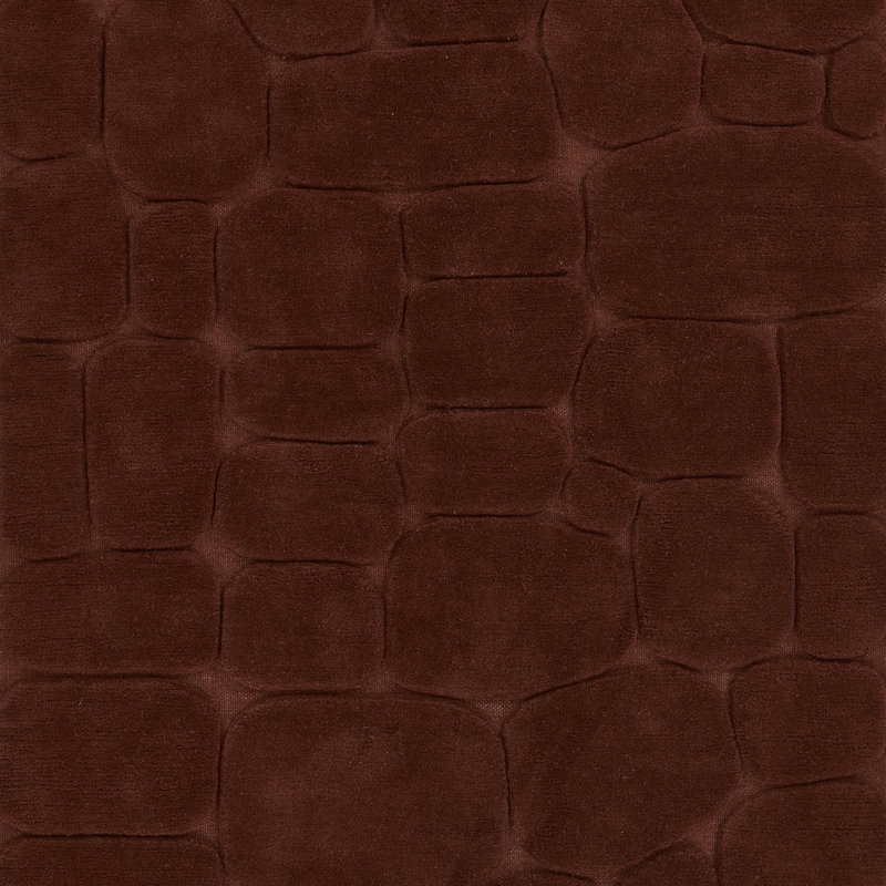 Tapis rouille en laine touffeté à la main Aelin, Tapis de couloir 2 pi 6 po x 8 pi