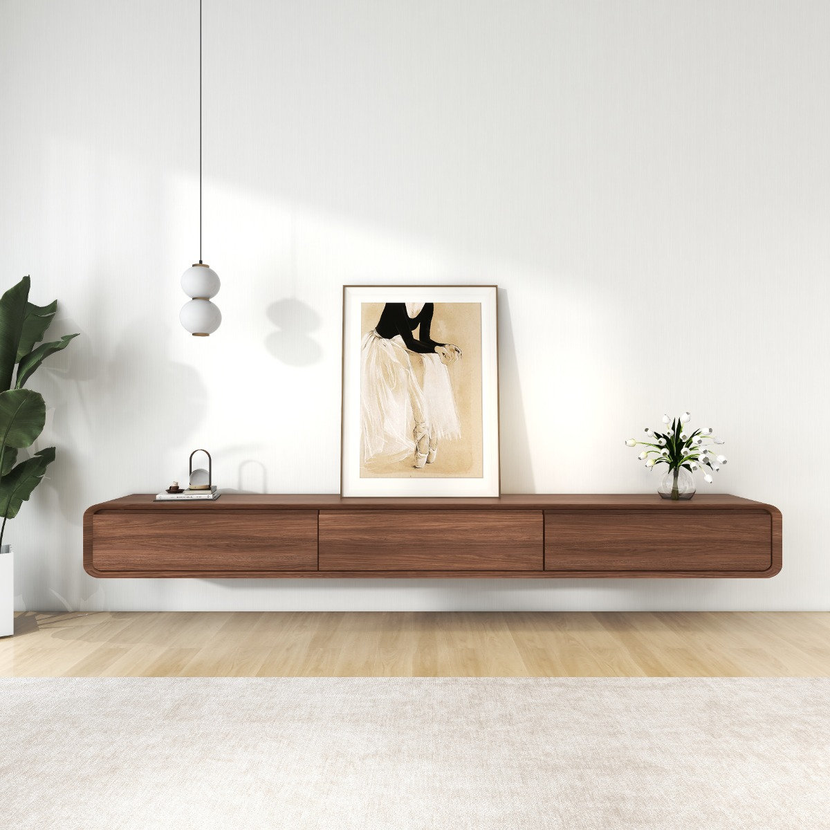 Modern and minimalist design Shoe cabinet with 3 doors 2 drawers