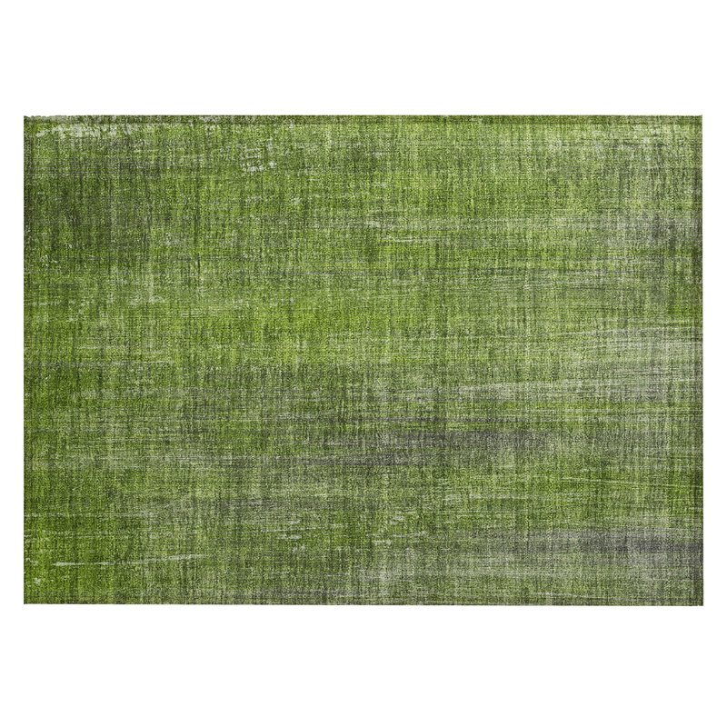 Tapis extérieur lavable antidérapant à rayures vertes 2 pi x 3 pi