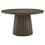 Table de salle à manger extensible ronde avec 4 chaises d'appoint-1100090790