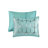 Contemporary King Bedding Sets, Polyester Microfiber Comforter, Aqua Silver Style