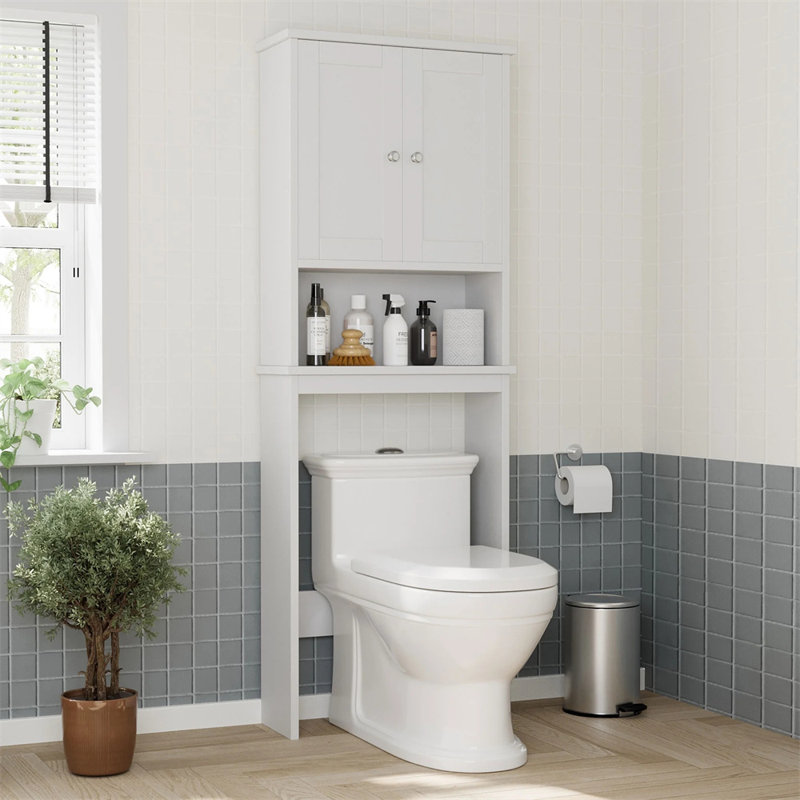 Armoire de rangement au-dessus de la toilette