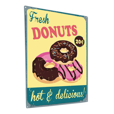Fresh Donuts sur impression métallique