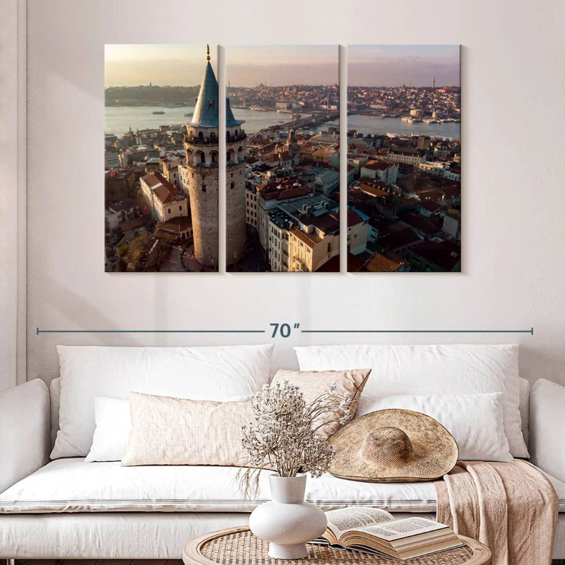 Paysage urbain Turquie, H 32 po x l 50 po