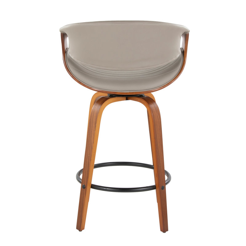 Contemporary Counter Stool, Gris, Brun / Noir
