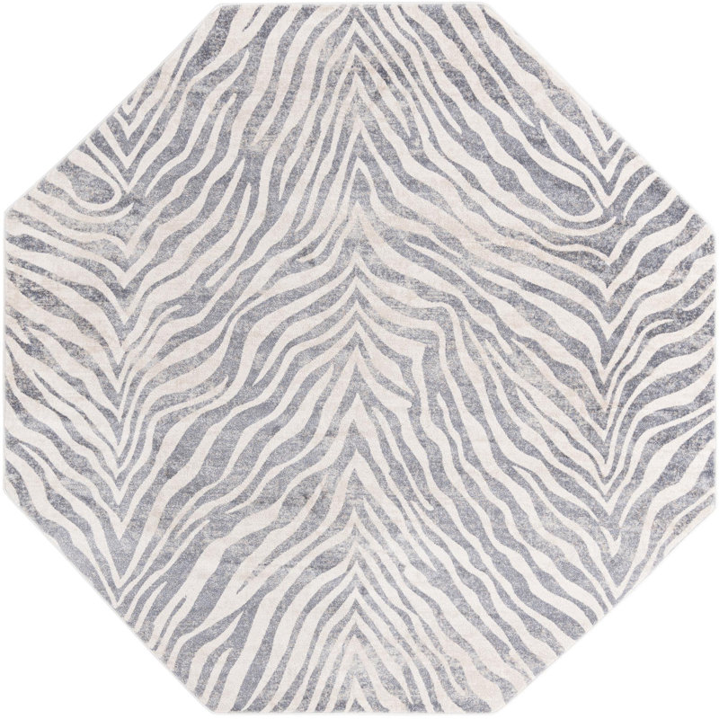 Courtneyann Animal Print Indoor Rug, Octagon 7'10"