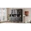 Garde-manger H 71 po x l 23,6 po avec bibliothèques et armoire de rangement en verre-59531546