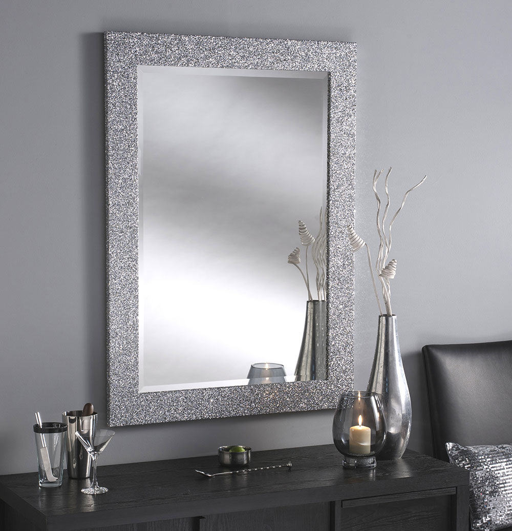 Wood Flat Wall Mirror