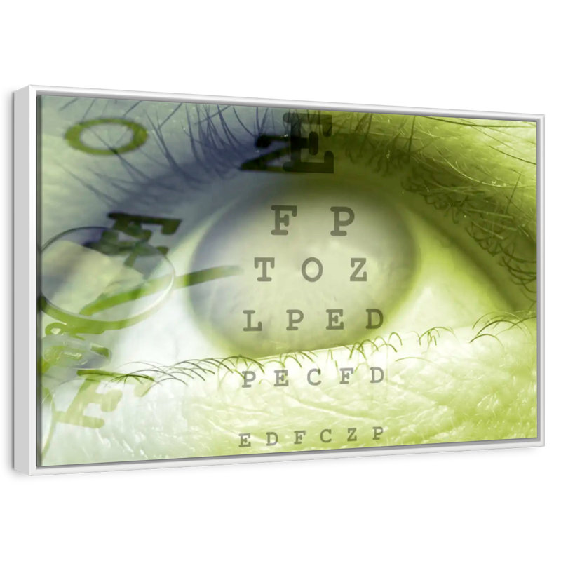 Eye Vision, 46" X 31", Floating Frame White