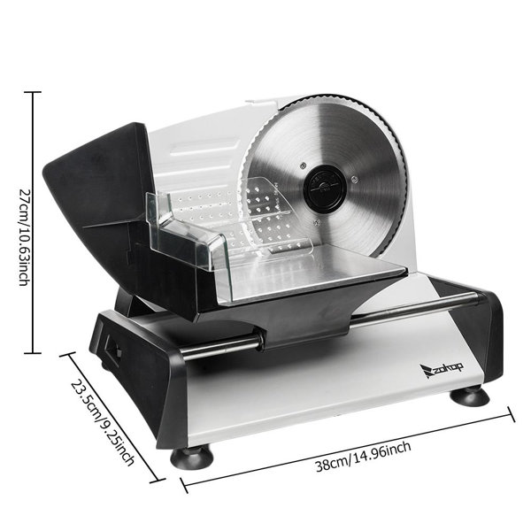 Hakka Commercial 10 Blade Meat Slicer 150W Kitchen Electric Deli Food  Cutter